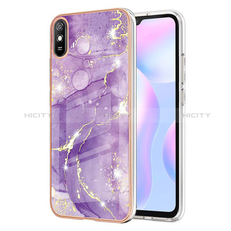 Handyhülle Silikon Hülle Gummi Schutzhülle Flexible Modisch Muster Y05B für Xiaomi Redmi 9A Violett