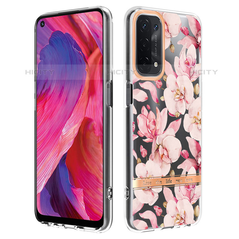 Handyhülle Silikon Hülle Gummi Schutzhülle Flexible Modisch Muster Y06B für Oppo A93 5G groß