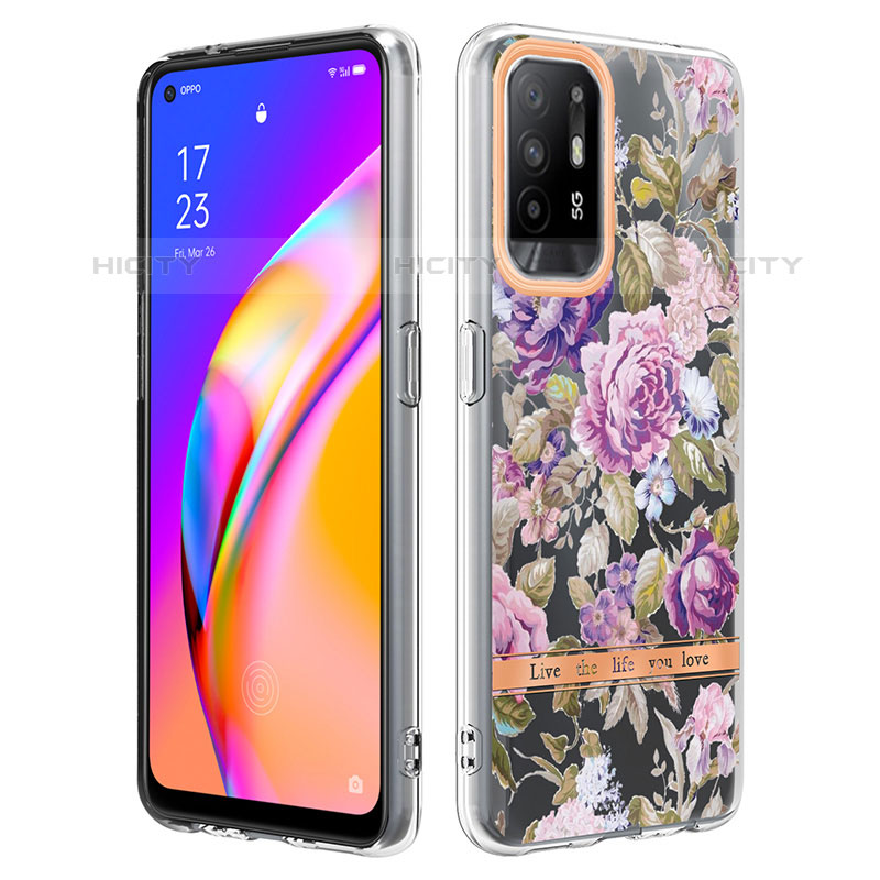 Handyhülle Silikon Hülle Gummi Schutzhülle Flexible Modisch Muster Y06B für Oppo A94 5G groß