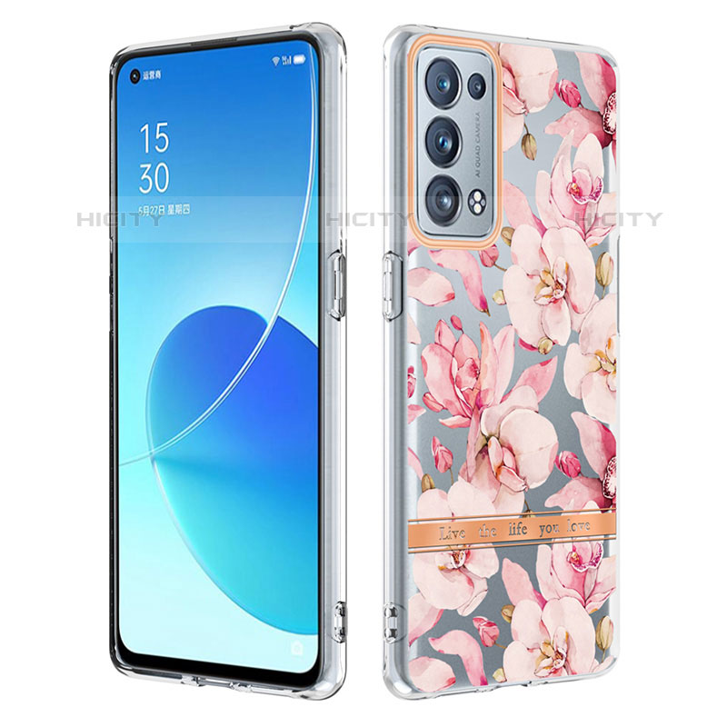 Handyhülle Silikon Hülle Gummi Schutzhülle Flexible Modisch Muster Y06B für Oppo Reno6 Pro 5G groß