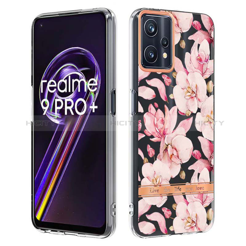 Handyhülle Silikon Hülle Gummi Schutzhülle Flexible Modisch Muster Y06B für Realme 9 4G Rosa Plus