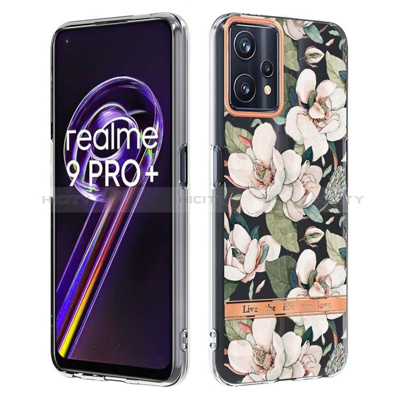 Handyhülle Silikon Hülle Gummi Schutzhülle Flexible Modisch Muster Y06B für Realme 9 4G Weiß