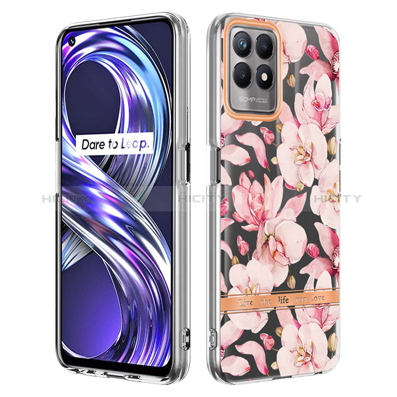 Handyhülle Silikon Hülle Gummi Schutzhülle Flexible Modisch Muster Y06B für Realme Narzo 50 4G Rosa