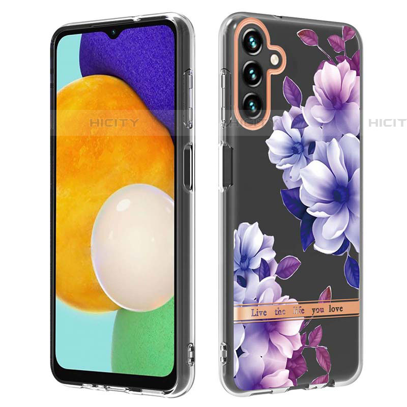 Handyhülle Silikon Hülle Gummi Schutzhülle Flexible Modisch Muster Y06B für Samsung Galaxy A04s Violett Plus