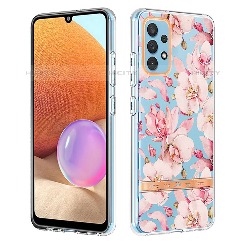 Handyhülle Silikon Hülle Gummi Schutzhülle Flexible Modisch Muster Y06B für Samsung Galaxy M32 5G Rosa