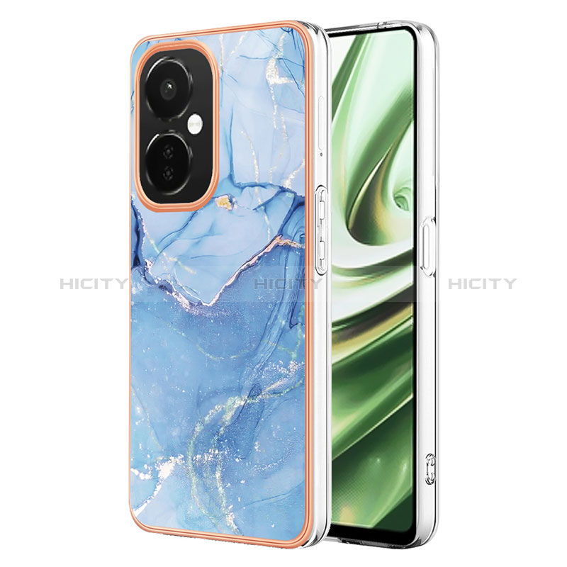 Handyhülle Silikon Hülle Gummi Schutzhülle Flexible Modisch Muster Y07B für Oppo K11x 5G Blau Plus