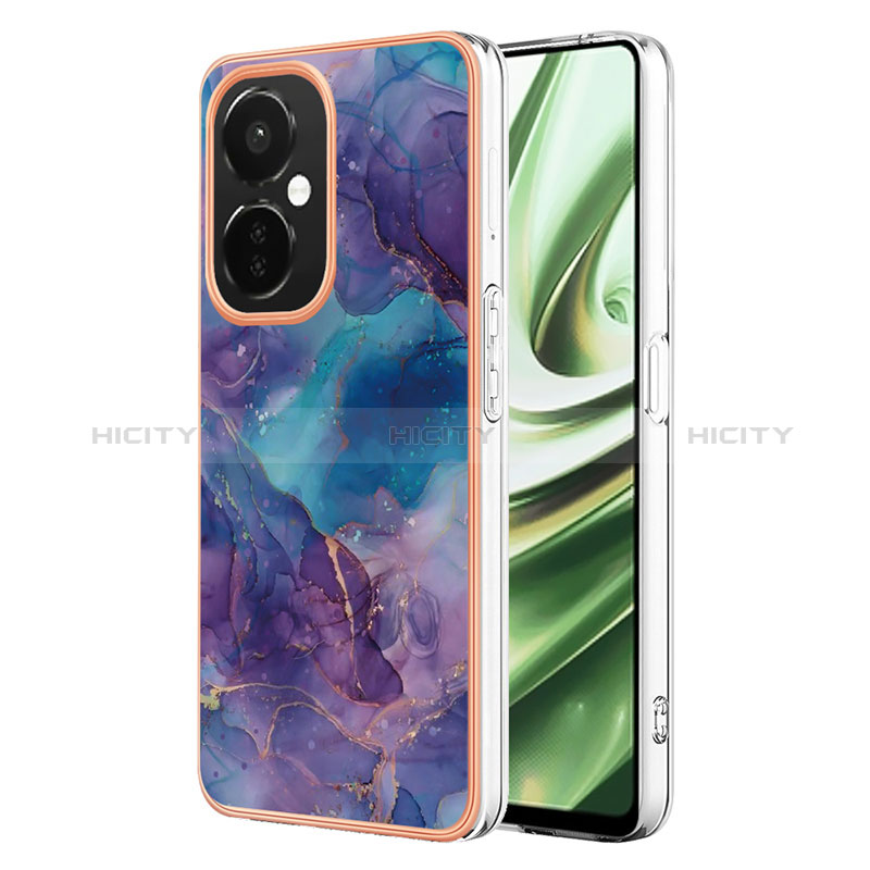 Handyhülle Silikon Hülle Gummi Schutzhülle Flexible Modisch Muster Y07B für Oppo K11x 5G Violett Plus