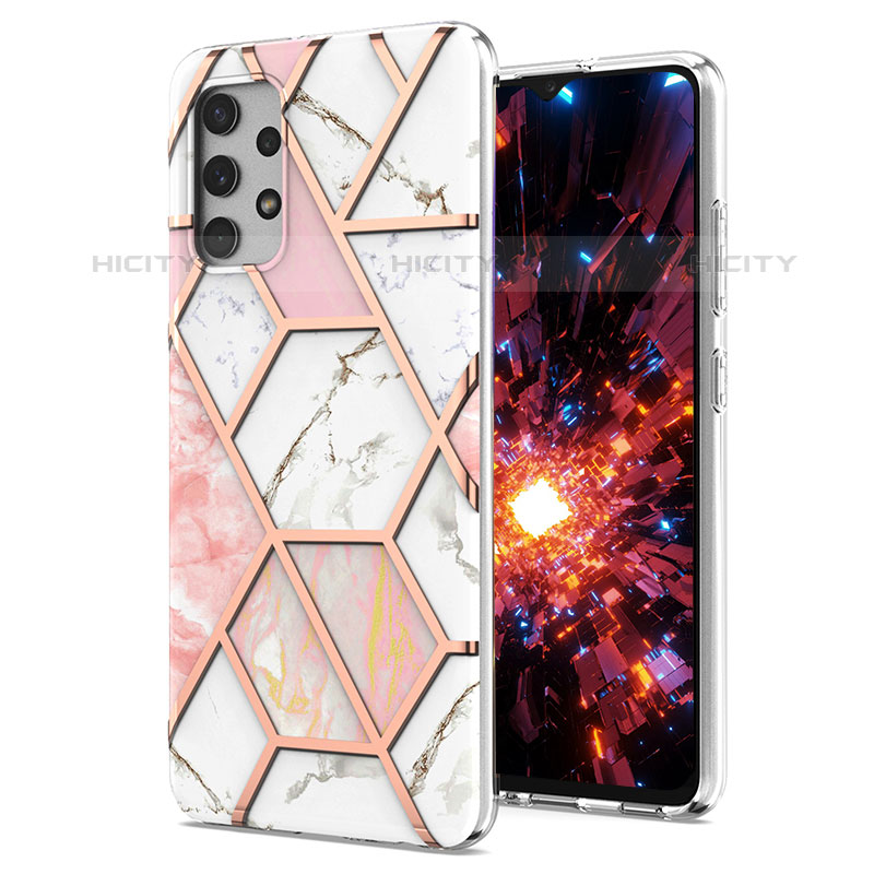 Handyhülle Silikon Hülle Gummi Schutzhülle Flexible Modisch Muster Y07B für Samsung Galaxy M32 5G Rosa