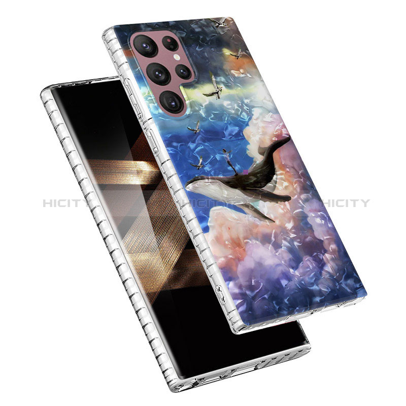 Handyhülle Silikon Hülle Gummi Schutzhülle Flexible Modisch Muster Y07B für Samsung Galaxy S24 Ultra 5G