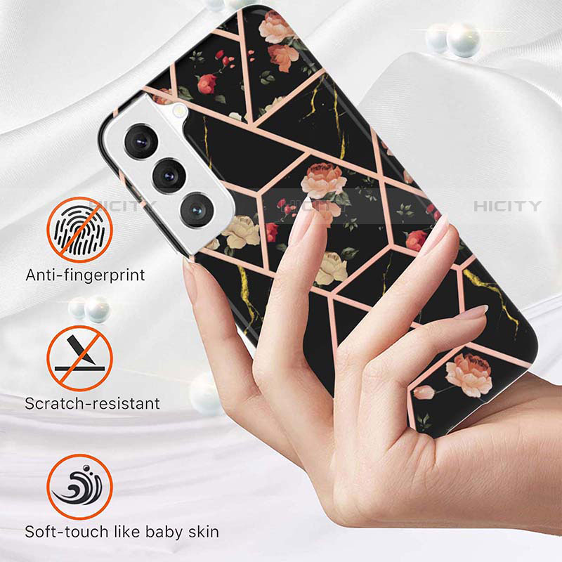 Handyhülle Silikon Hülle Gummi Schutzhülle Flexible Modisch Muster Y09B für Samsung Galaxy S21 FE 5G groß