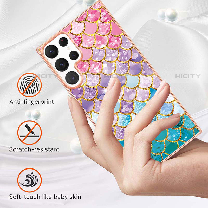 Handyhülle Silikon Hülle Gummi Schutzhülle Flexible Modisch Muster Y10B für Samsung Galaxy S22 Ultra 5G