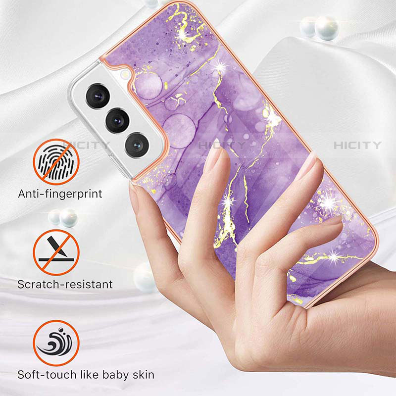 Handyhülle Silikon Hülle Gummi Schutzhülle Flexible Modisch Muster Y11B für Samsung Galaxy S22 5G groß