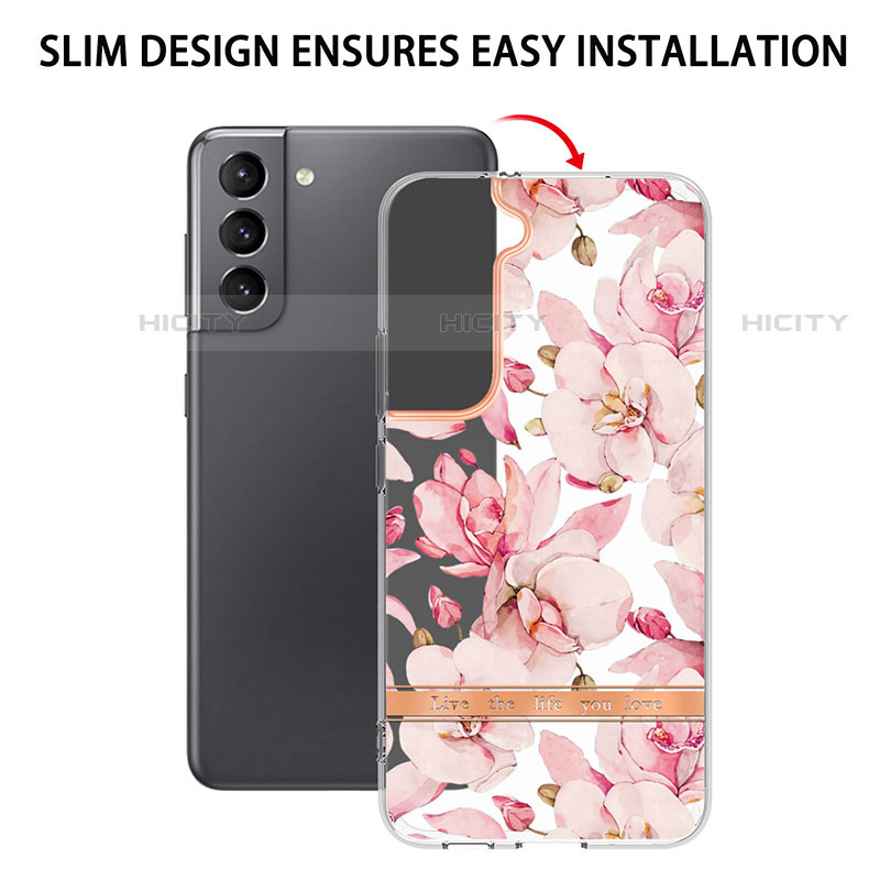 Handyhülle Silikon Hülle Gummi Schutzhülle Flexible Modisch Muster Y12B für Samsung Galaxy S21 FE 5G groß