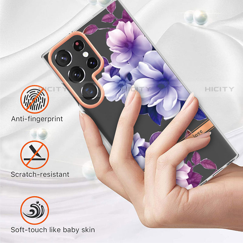 Handyhülle Silikon Hülle Gummi Schutzhülle Flexible Modisch Muster Y12B für Samsung Galaxy S21 Ultra 5G groß