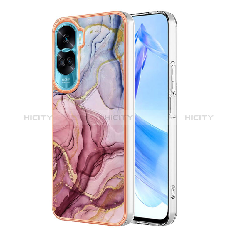 Handyhülle Silikon Hülle Gummi Schutzhülle Flexible Modisch Muster YB1 für Huawei Honor 90 Lite 5G Helles Lila