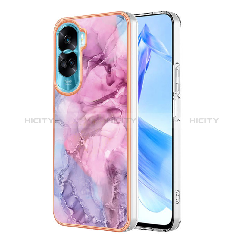 Handyhülle Silikon Hülle Gummi Schutzhülle Flexible Modisch Muster YB1 für Huawei Honor 90 Lite 5G Rosa Plus