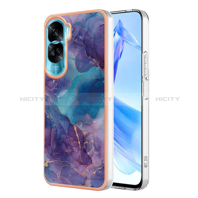 Handyhülle Silikon Hülle Gummi Schutzhülle Flexible Modisch Muster YB1 für Huawei Honor 90 Lite 5G Violett