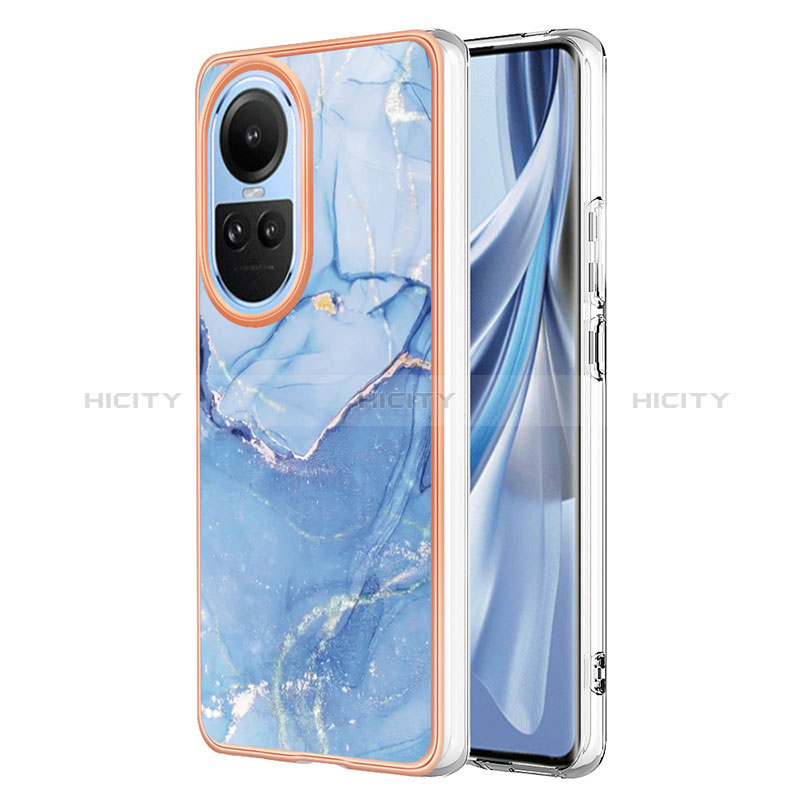 Handyhülle Silikon Hülle Gummi Schutzhülle Flexible Modisch Muster YB1 für Oppo Reno10 Pro 5G Blau