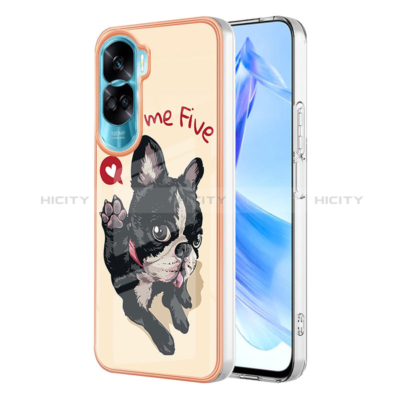 Handyhülle Silikon Hülle Gummi Schutzhülle Flexible Modisch Muster YB2 für Huawei Honor 90 Lite 5G Kahki Plus