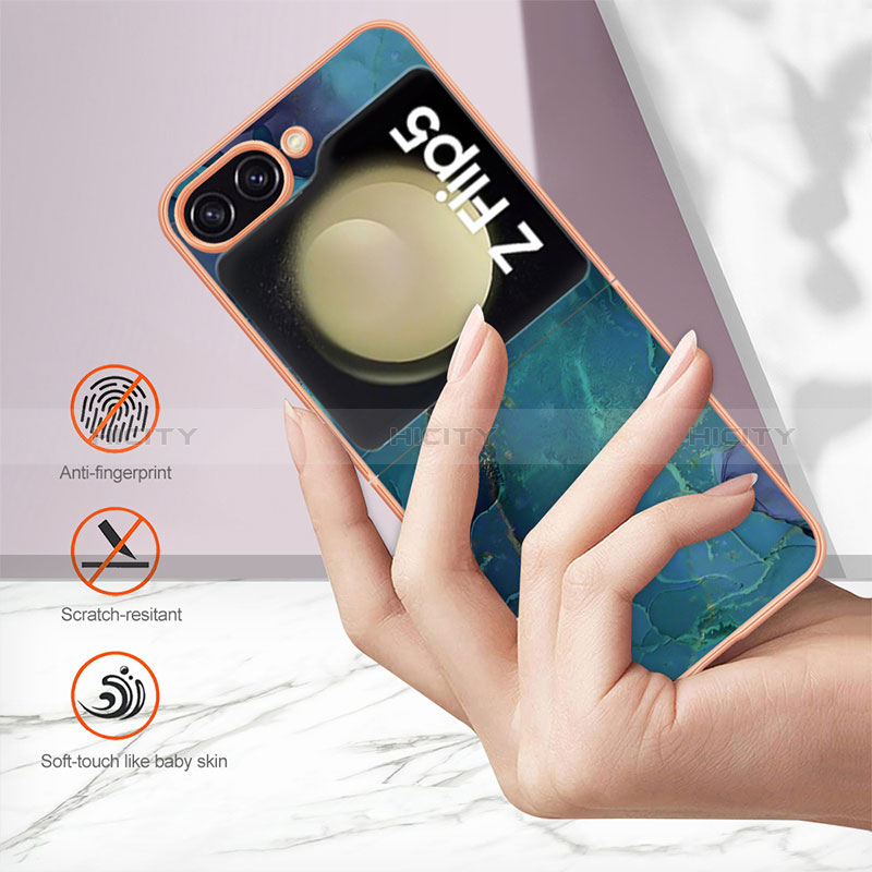 Handyhülle Silikon Hülle Gummi Schutzhülle Flexible Modisch Muster YB2 für Samsung Galaxy Z Flip5 5G