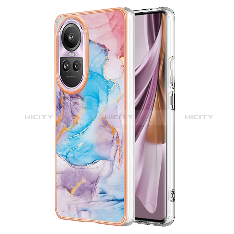 Handyhülle Silikon Hülle Gummi Schutzhülle Flexible Modisch Muster YB3 für Oppo Reno10 Pro 5G Blau