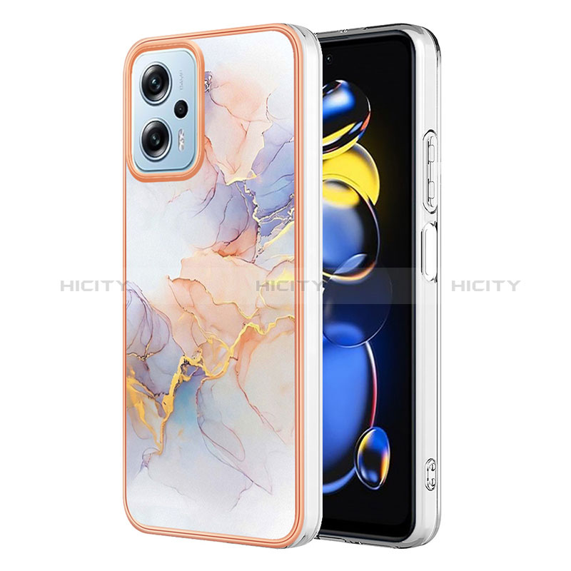 Handyhülle Silikon Hülle Gummi Schutzhülle Flexible Modisch Muster YB3 für Xiaomi Redmi Note 11 Pro+ Plus 5G Helles Lila