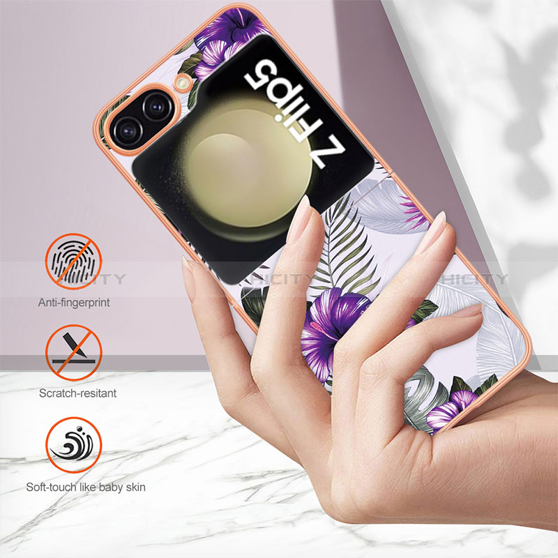 Handyhülle Silikon Hülle Gummi Schutzhülle Flexible Modisch Muster YB4 für Samsung Galaxy Z Flip5 5G groß