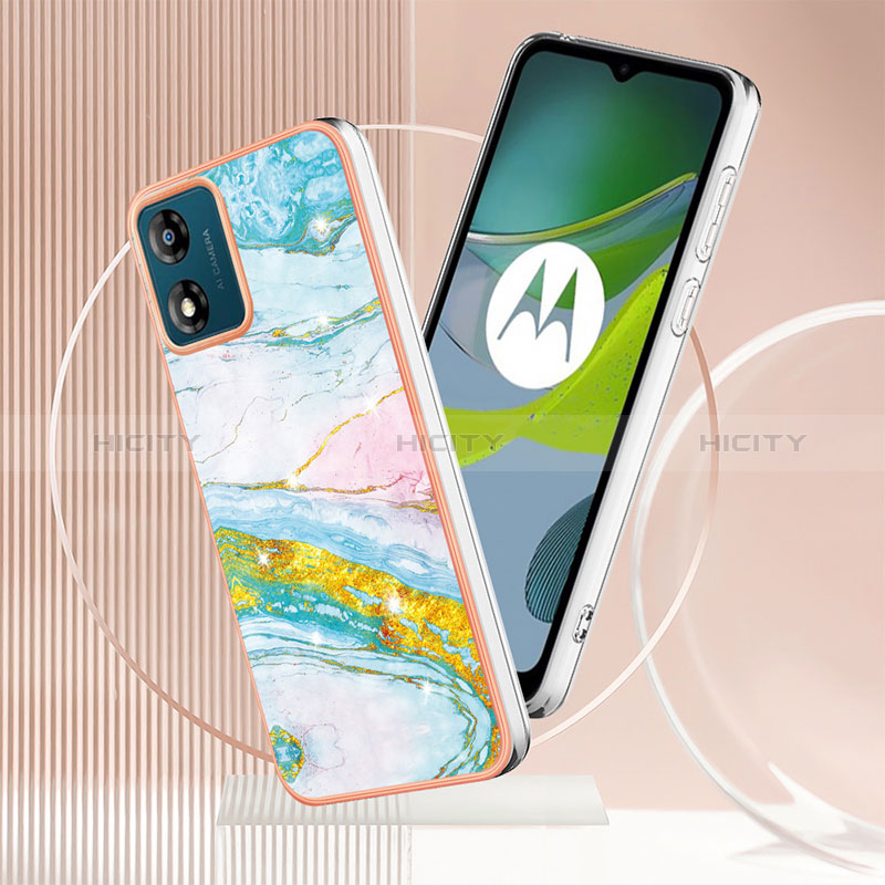 Handyhülle Silikon Hülle Gummi Schutzhülle Flexible Modisch Muster YB5 für Motorola Moto E13