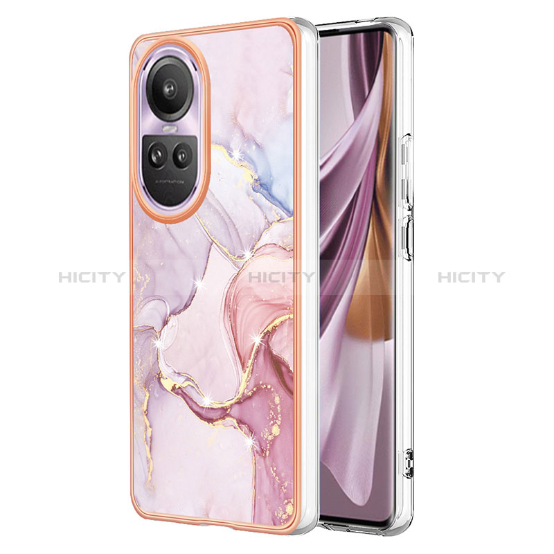 Handyhülle Silikon Hülle Gummi Schutzhülle Flexible Modisch Muster YB5 für Oppo Reno10 5G Rosa Plus