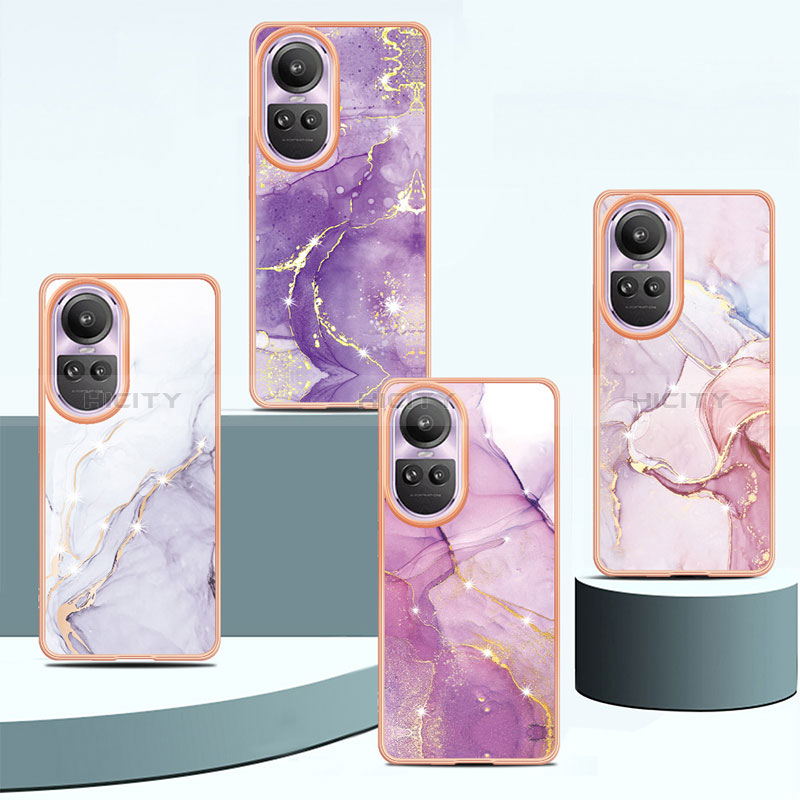 Handyhülle Silikon Hülle Gummi Schutzhülle Flexible Modisch Muster YB5 für Oppo Reno10 Pro 5G