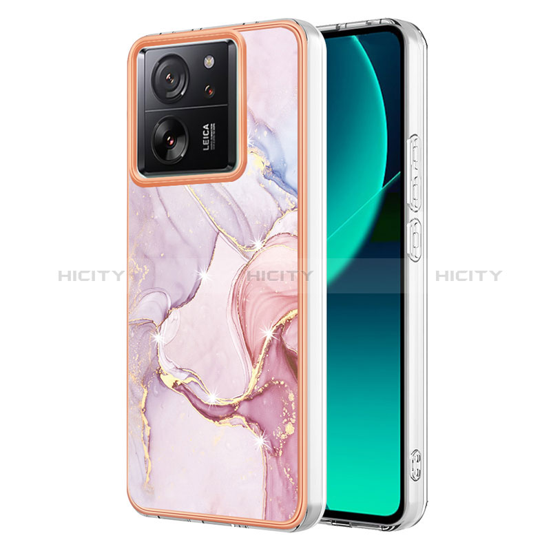 Handyhülle Silikon Hülle Gummi Schutzhülle Flexible Modisch Muster YB5 für Xiaomi Mi 13T Pro 5G Rosa