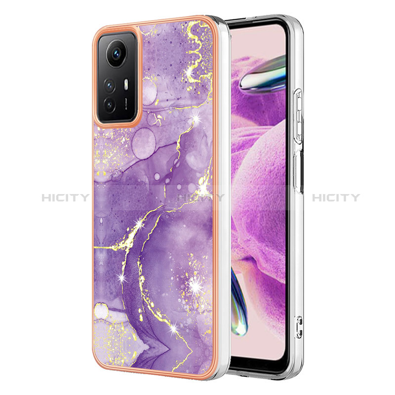 Handyhülle Silikon Hülle Gummi Schutzhülle Flexible Modisch Muster YB5 für Xiaomi Redmi Note 12S Violett Plus