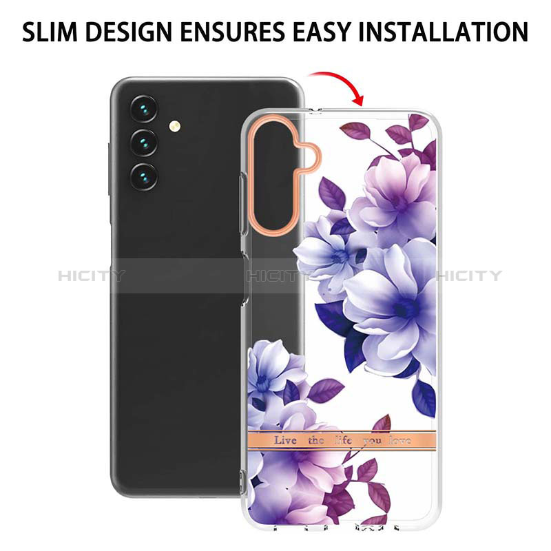 Handyhülle Silikon Hülle Gummi Schutzhülle Flexible Modisch Muster YB6 für Samsung Galaxy A54 5G groß