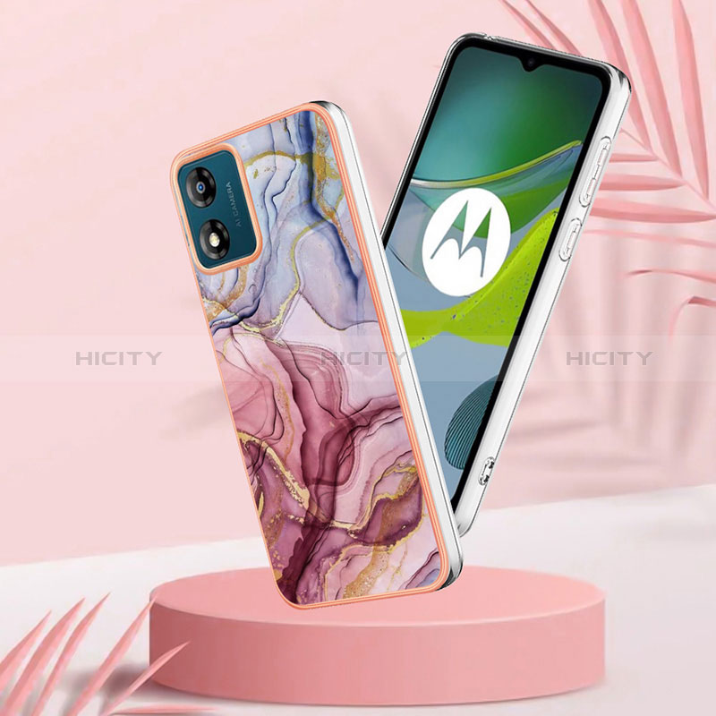 Handyhülle Silikon Hülle Gummi Schutzhülle Flexible Modisch Muster YB7 für Motorola Moto E13