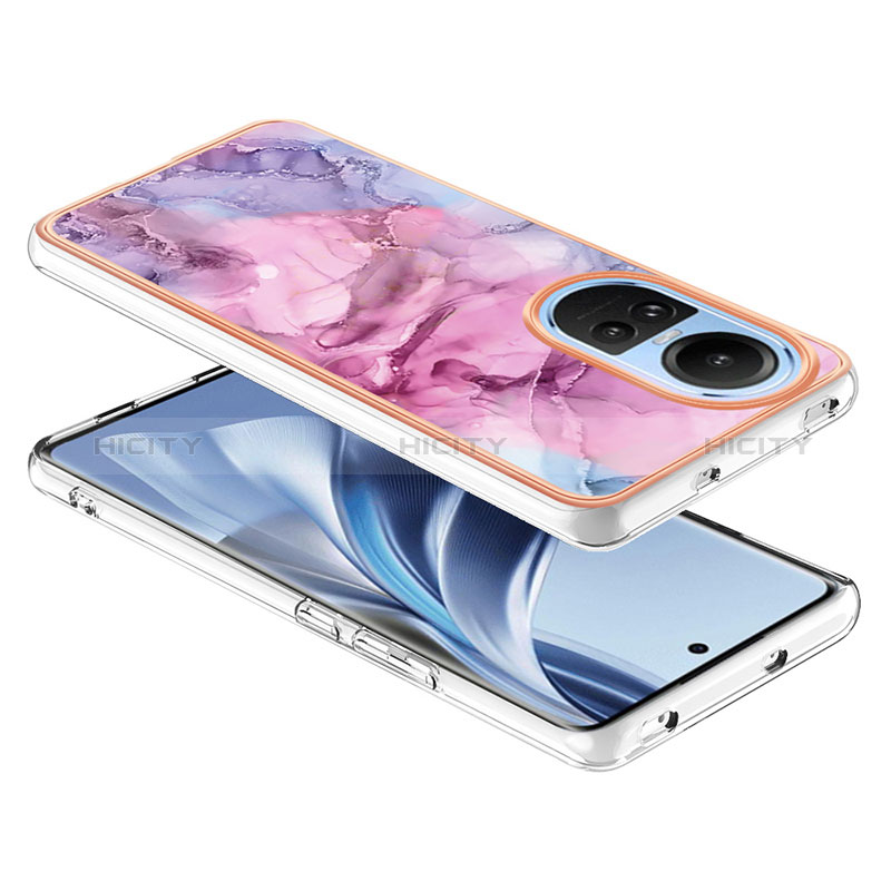 Handyhülle Silikon Hülle Gummi Schutzhülle Flexible Modisch Muster YB7 für Oppo Reno10 5G