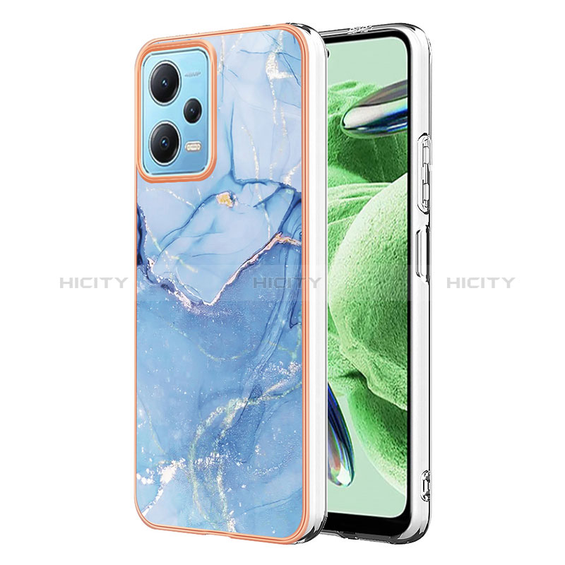 Handyhülle Silikon Hülle Gummi Schutzhülle Flexible Modisch Muster YB7 für Xiaomi Redmi Note 12 5G Blau