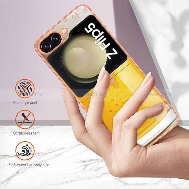 Handyhülle Silikon Hülle Gummi Schutzhülle Flexible Modisch Muster YB9 für Samsung Galaxy Z Flip5 5G groß