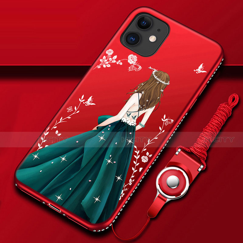 Handyhülle Silikon Hülle Gummi Schutzhülle Flexible Motiv Kleid Mädchen für Apple iPhone 12 Mini