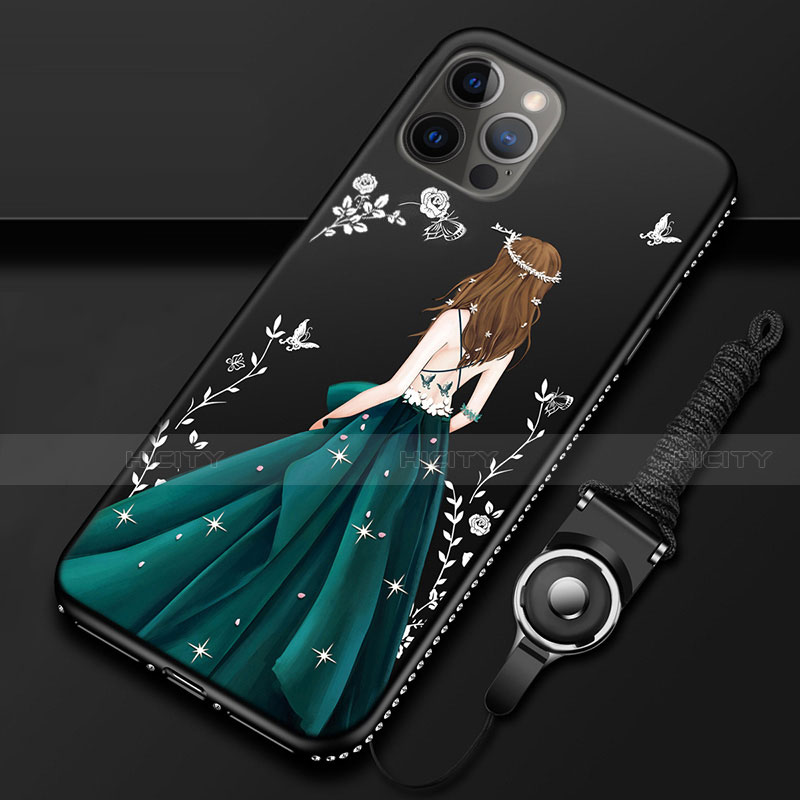 Handyhülle Silikon Hülle Gummi Schutzhülle Flexible Motiv Kleid Mädchen für Apple iPhone 12 Pro Max