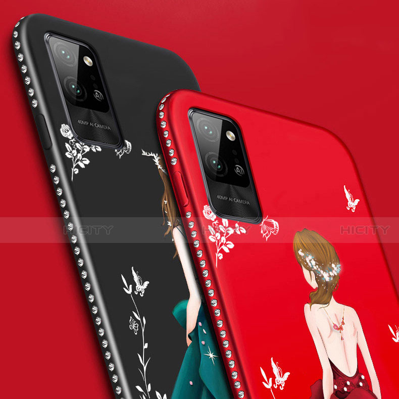 Handyhülle Silikon Hülle Gummi Schutzhülle Flexible Motiv Kleid Mädchen für Huawei Honor Play4 Pro 5G