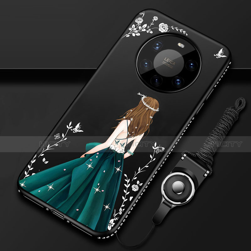 Handyhülle Silikon Hülle Gummi Schutzhülle Flexible Motiv Kleid Mädchen für Huawei Mate 40 Pro+ Plus