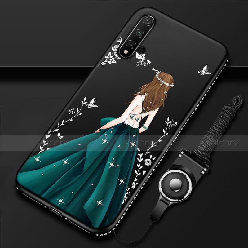 Handyhülle Silikon Hülle Gummi Schutzhülle Flexible Motiv Kleid Mädchen für Huawei Nova 5