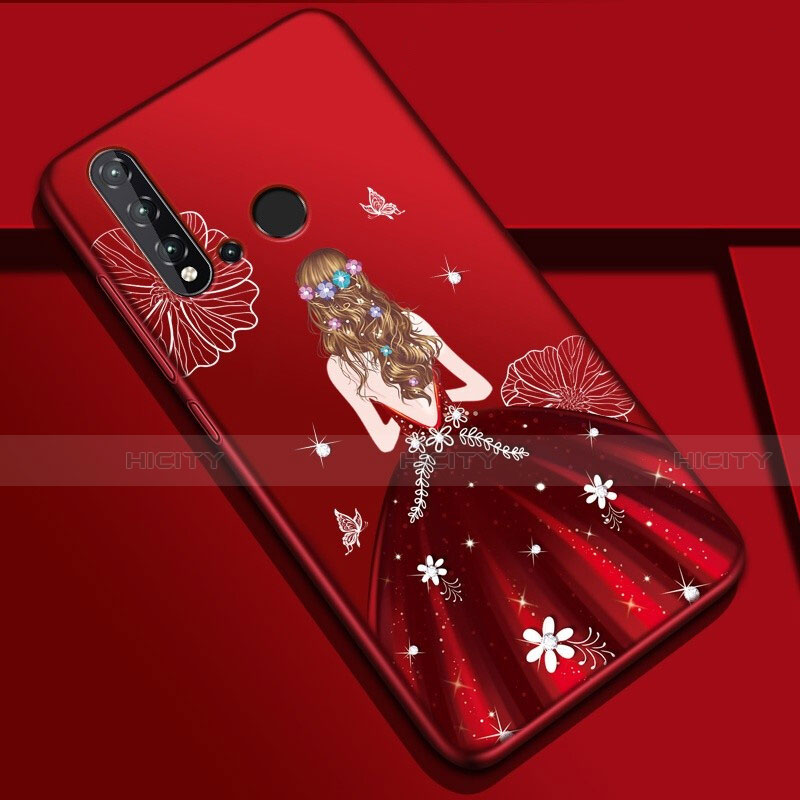 Handyhülle Silikon Hülle Gummi Schutzhülle Flexible Motiv Kleid Mädchen für Huawei Nova 5i groß