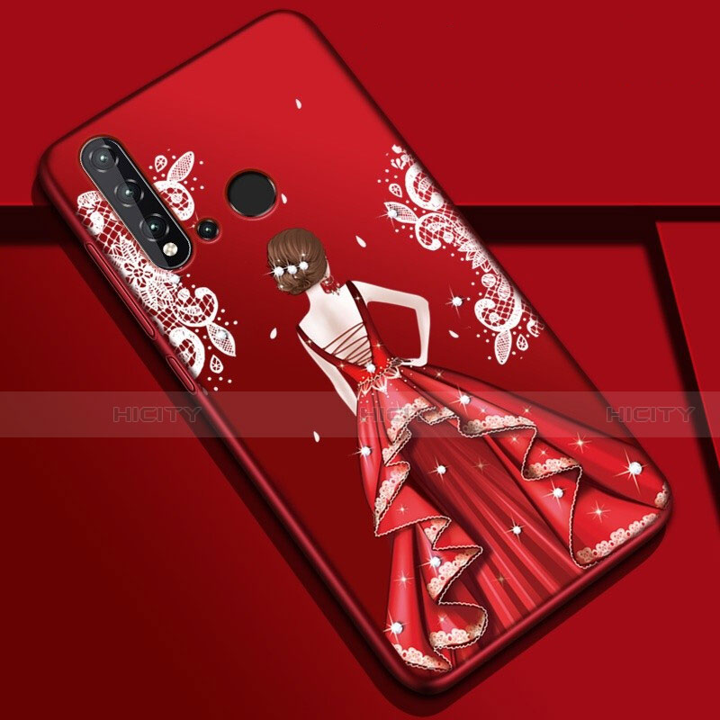 Handyhülle Silikon Hülle Gummi Schutzhülle Flexible Motiv Kleid Mädchen für Huawei Nova 5i groß