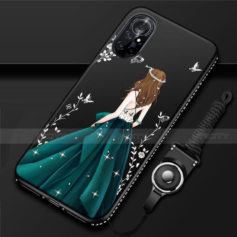 Handyhülle Silikon Hülle Gummi Schutzhülle Flexible Motiv Kleid Mädchen für Huawei Nova 8 5G