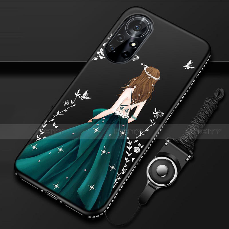 Handyhülle Silikon Hülle Gummi Schutzhülle Flexible Motiv Kleid Mädchen für Huawei Nova 8 Pro 5G groß