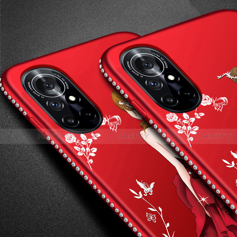 Handyhülle Silikon Hülle Gummi Schutzhülle Flexible Motiv Kleid Mädchen für Huawei Nova 8 Pro 5G groß