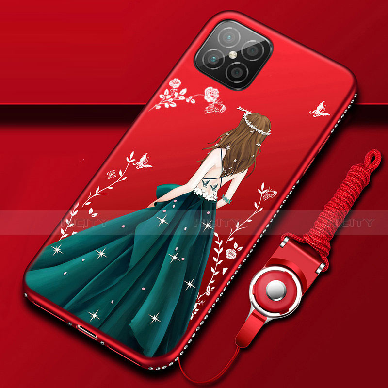 Handyhülle Silikon Hülle Gummi Schutzhülle Flexible Motiv Kleid Mädchen für Huawei Nova 8 SE 5G