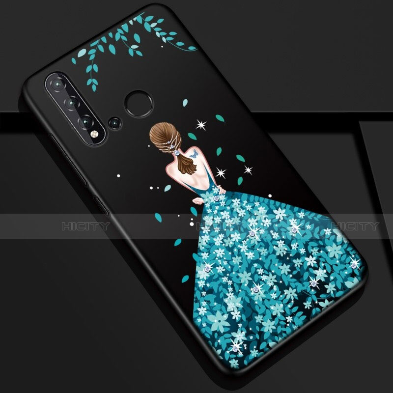 Handyhülle Silikon Hülle Gummi Schutzhülle Flexible Motiv Kleid Mädchen für Huawei P20 Lite (2019) groß