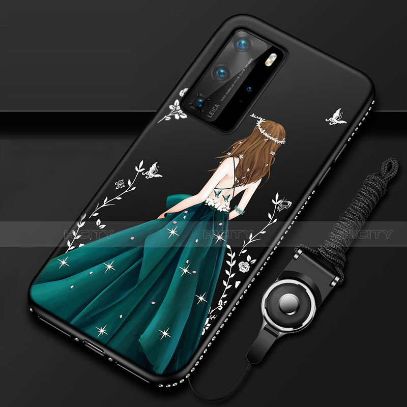 Handyhülle Silikon Hülle Gummi Schutzhülle Flexible Motiv Kleid Mädchen für Huawei P40 Pro